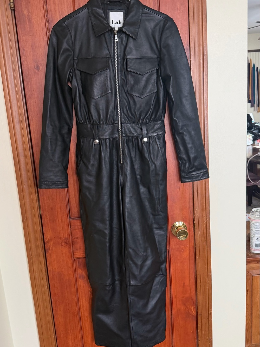 Lab London 100% Lamb Leather Jumpsuit